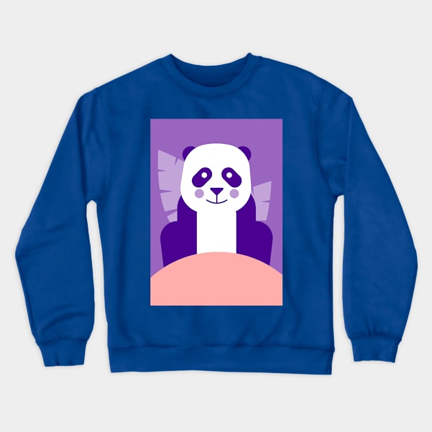 Panda Illustration for Kids Crewneck Sweatshirt by kursatunsal